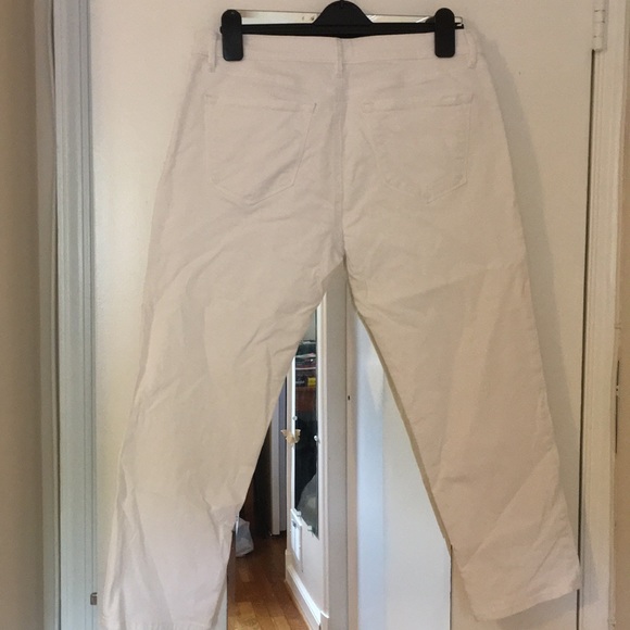 LOFT White Relaxed Straight Crop Capris SZ 8 - Picture 2 of 3